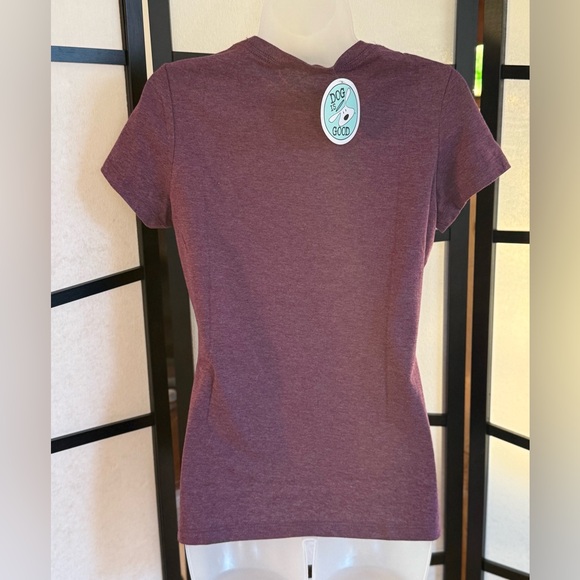 Dog is Good "Dog Lover" Bolo Logo T-shirt Plum ~ Small - Picture 2 of 7